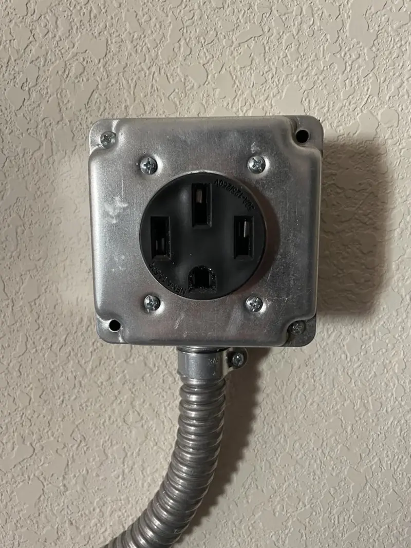 NEMA 14-50 outlet installed for Electrical Panel Upgrade in Plover