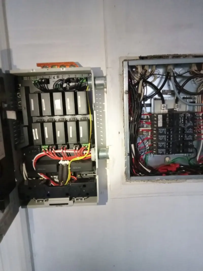 Electrical panel upgrade completed for Security Camera Wiring in Plover